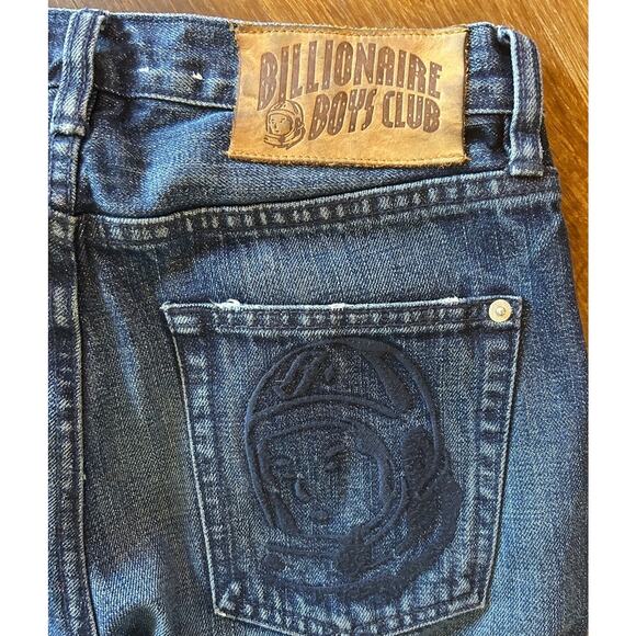 Billionaire Boys Club Men's Denim Distressed Black Helmet Logo Jeans 28-31 - Picture 8 of 13